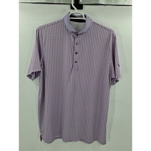 Greyson Golf SS Purple & White Polo Shirt Size XL "Moonshine"‎